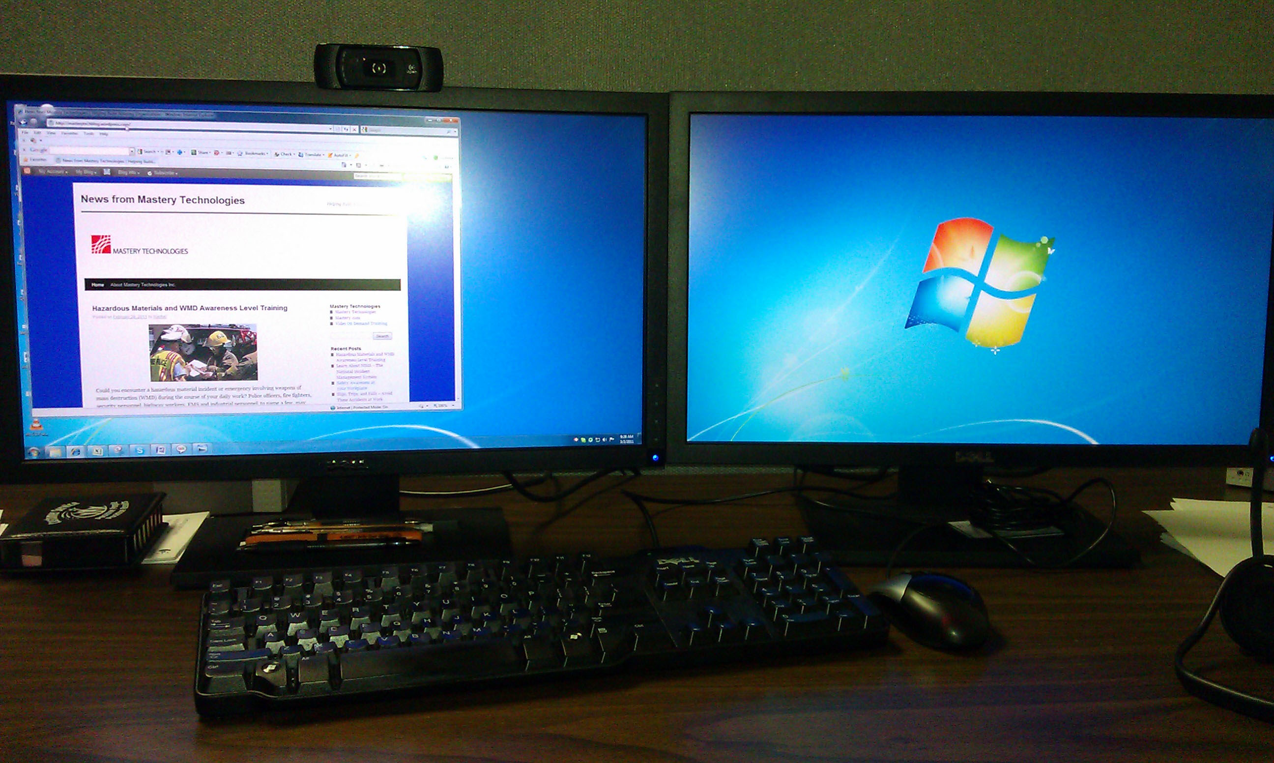 Desktop with HD webcam