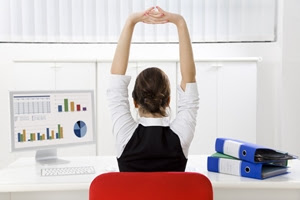 Encourage employees to take ergonomics seriously with proper sitting positions and stretching.