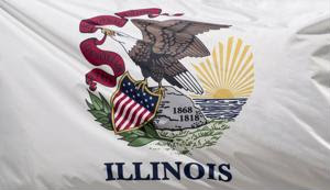 The state flag of Illinois.