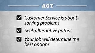 Customer Service – Act To Solve Problems thumbnails on a slider
