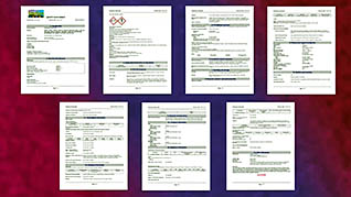 GHS Safety Data Sheets in Construction Environments thumbnails on a slider