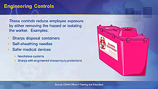 OSHA General Industry: Bloodborne Pathogens thumbnails on a slider