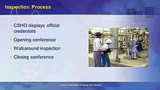 OSHA General Industry: Introduction to OSHA thumbnails on a slider