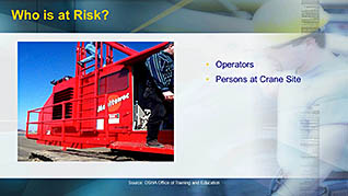 OSHA Construction: Crane Safety thumbnails on a slider