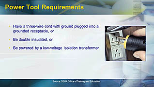 OSHA Construction: Electrical Safety thumbnails on a slider