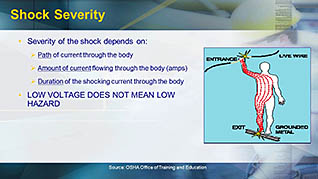 OSHA Construction: Electrical Safety thumbnails on a slider
