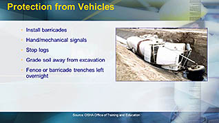 OSHA Construction: Excavation Safety thumbnails on a slider