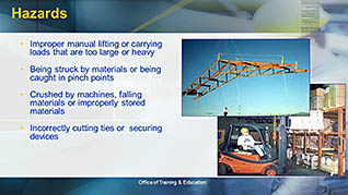 OSHA Construction: Safe Materials Handling thumbnails on a slider