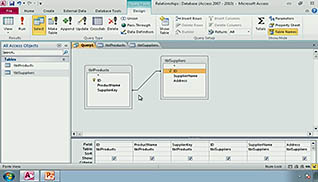 Microsoft Access 2010: Joining Tables thumbnails on a slider