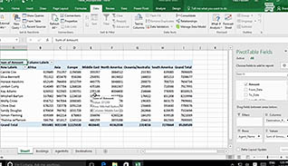 Microsoft Excel 2016 Level 4.1: Preparing Data and Creating Pivot Tables thumbnails on a slider