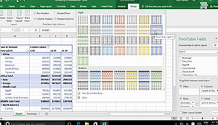 Microsoft Excel 2016 Level 4.2: Analyzing Data by Using PivotTables thumbnails on a slider