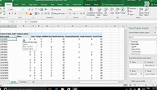 Microsoft Excel 2016 Level 4.3: Working with PivotCharts thumbnails on a slider