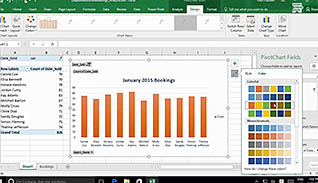 Microsoft Excel 2016 Level 4.3: Working with PivotCharts thumbnails on a slider