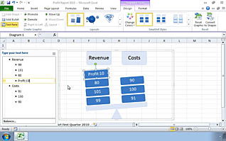 Microsoft Excel 2010: Inserting Graphic Objects thumbnails on a slider