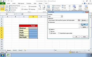 Microsoft Excel 2010: Working with Multiple Workbooks thumbnails on a slider