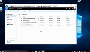 Microsoft Office 365: OneDrive thumbnails on a slider