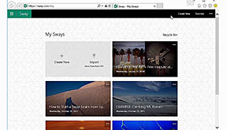 Microsoft Office 365: Sway thumbnails on a slider
