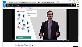Microsoft Office 365: Video thumbnails on a slider