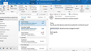 New Functions In Microsoft Office 2019: What’s New In Outlook? thumbnails on a slider