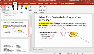 New Functions In Microsoft Office 2019: What’s New In PowerPoint thumbnails on a slider