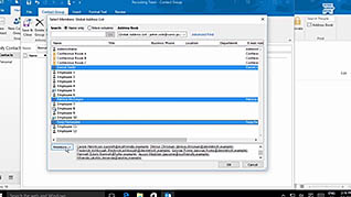Microsoft Outlook 2016 Level 1.6: Working with Contacts thumbnails on a slider