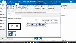 Microsoft Outlook 2016 Level 1.3: Working with Attachments and Illustrations thumbnails on a slider