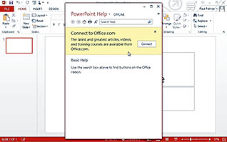 Microsoft PowerPoint 2013: Getting Started with PowerPoint 2013 thumbnails on a slider