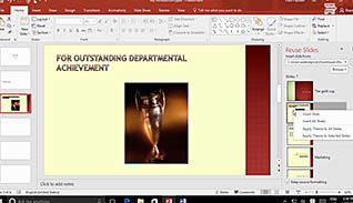 Microsoft PowerPoint 2016 Level 1.2: Developing a PowerPoint Presentation thumbnails on a slider