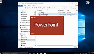 Microsoft PowerPoint 2016 Level 2.1: Modifying the PowerPoint Environment thumbnails on a slider