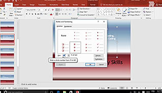 Microsoft PowerPoint 2016 Level 1.3: Performing Advanced Text Editing Operations thumbnails on a slider