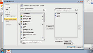 Microsoft PowerPoint 2010: Customizing the PowerPoint Environment thumbnails on a slider