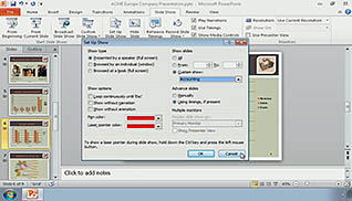 Microsoft PowerPoint 2010: Customizing a Slide Show thumbnails on a slider