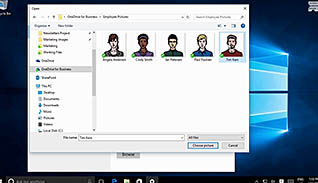 Using Windows 10: Customizing the Windows 10 Environment thumbnails on a slider