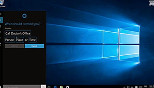 Using Windows 10: Using Cortana and Edge thumbnails on a slider
