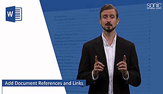 Microsoft Word 2016 Level 3.4: Adding Document References and Links thumbnails on a slider