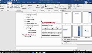 Microsoft Word 2016 Level 2.5: Controlling the Flow of a Document thumbnails on a slider