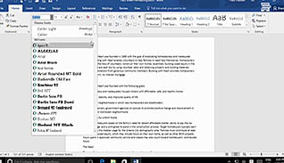 Microsoft Word 2016 Level 1.2: Formatting Text and Paragraphs thumbnails on a slider