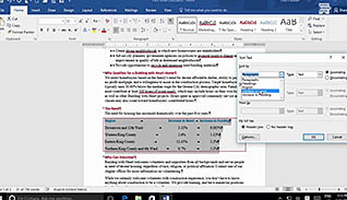 Microsoft Word 2016 Level 1.4: Managing Lists thumbnails on a slider