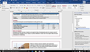 Microsoft Word 2016 Level 1.8: Preparing to Publish a Document thumbnails on a slider