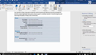 Microsoft Word 2016 Level 3.6: Using Forms to Manage Content thumbnails on a slider
