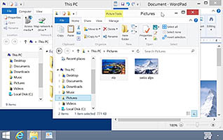 Windows 8.1: Working with Desktop Applications thumbnails on a slider