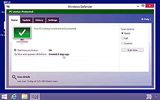 Windows 8.1: Using Windows 8.1 Security Features thumbnails on a slider