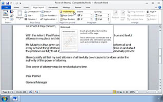 Microsoft Word 2010: Controlling the Appearance of Pages in a Word Document thumbnails on a slider