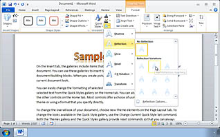 Microsoft Word 2010: Creating Customized Graphic Elements thumbnails on a slider