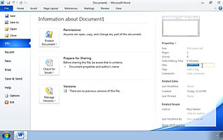 Microsoft Word 2010: Collaborating on Documents thumbnails on a slider