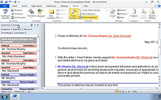 Microsoft Word 2010: Collaborating on Documents thumbnails on a slider