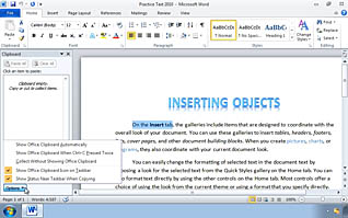 Microsoft Word 2010: Editing Text in a Word Document thumbnails on a slider