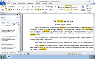 Microsoft Word 2010: Editing Text in a Word Document thumbnails on a slider