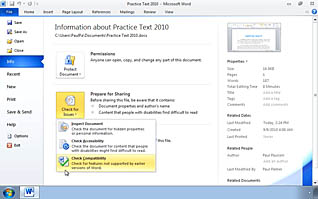 Microsoft Word 2010: Getting Started with Word 2010 thumbnails on a slider
