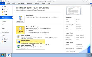 Microsoft Word 2010: Securing a Document thumbnails on a slider
